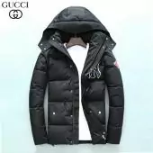 gucci doudoune luxury fashion fille jacket hooded snap button and zip pockets noir